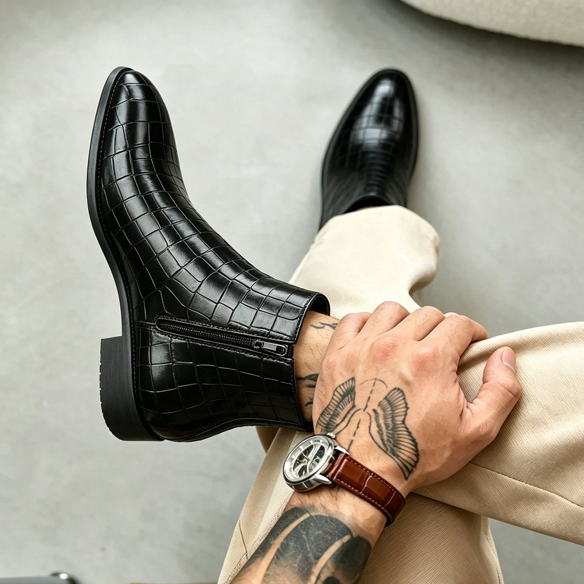 Botas Chelsea Elver de cuero genuino