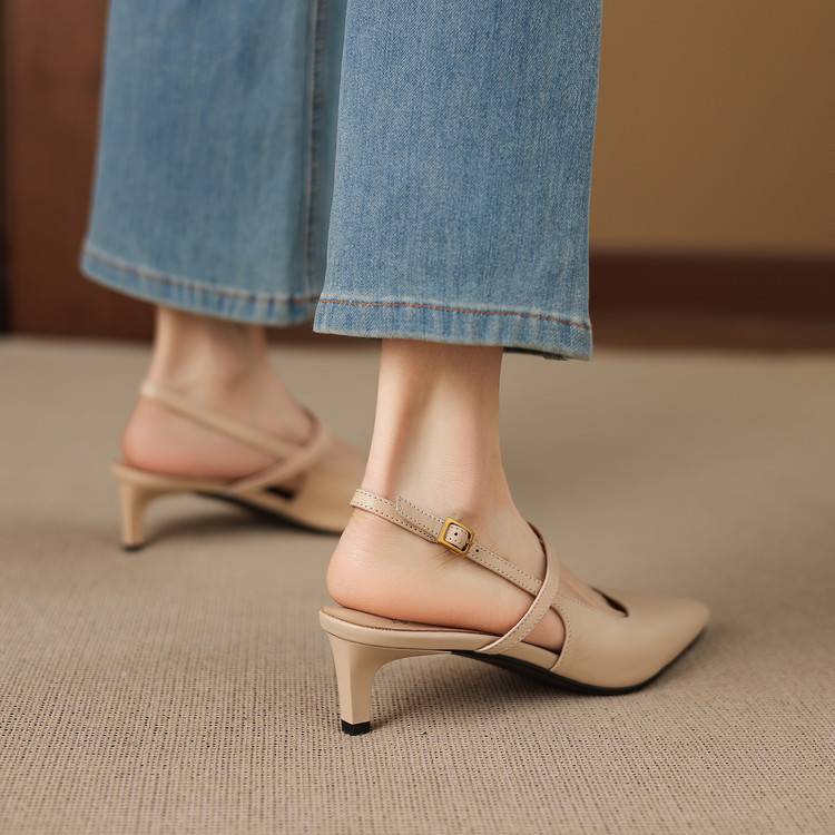 Kemi Slingbacks van Echt Leer