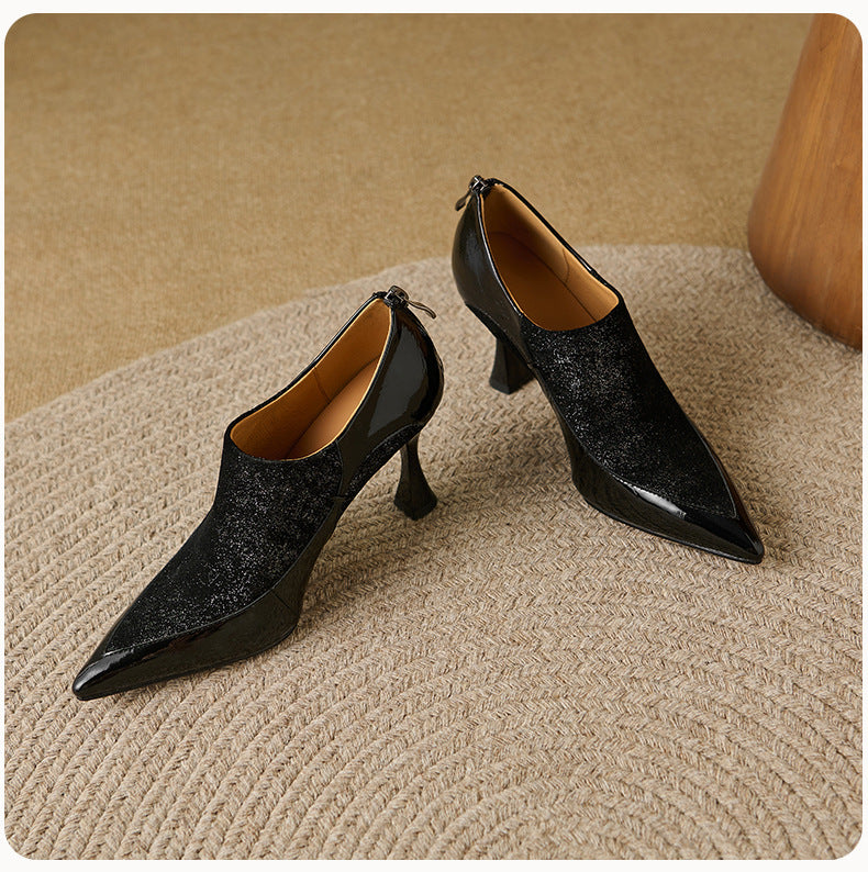 Tacones Evara de cuero genuino