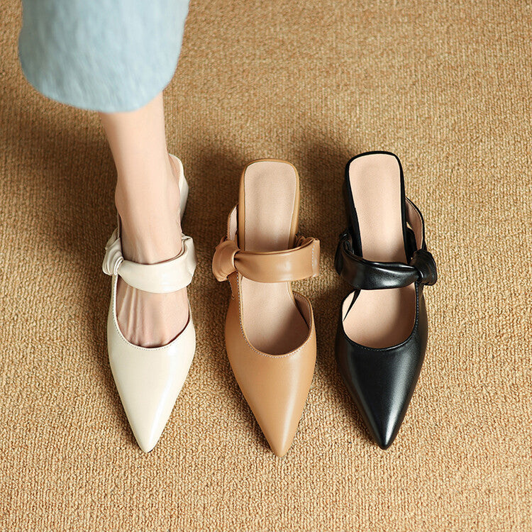 Mules de piel Noressa