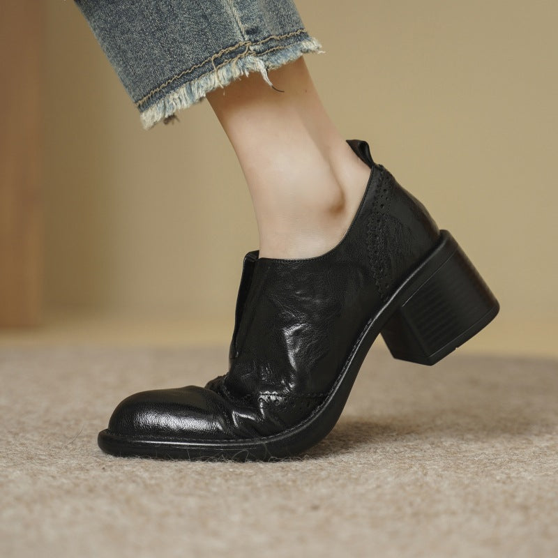 Everett Wingtip Plateauschoenen van Echt Leer
