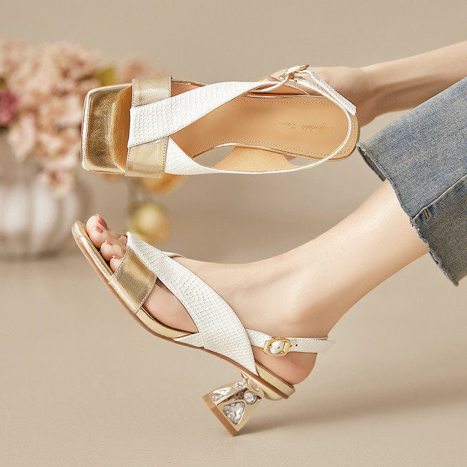 Tacones de cuero genuino Virelli