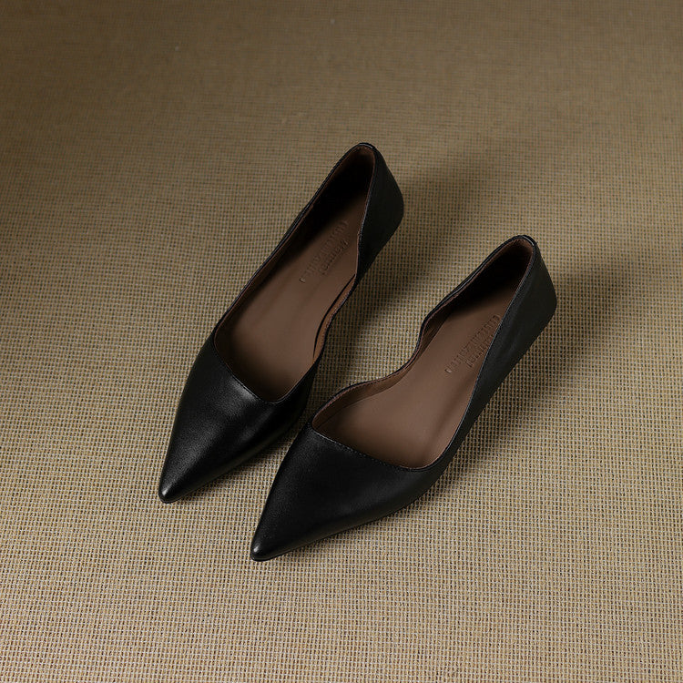 Tacones Vienna de cuero genuino
