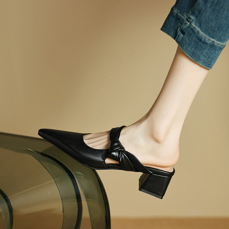 Mules de piel Noressa