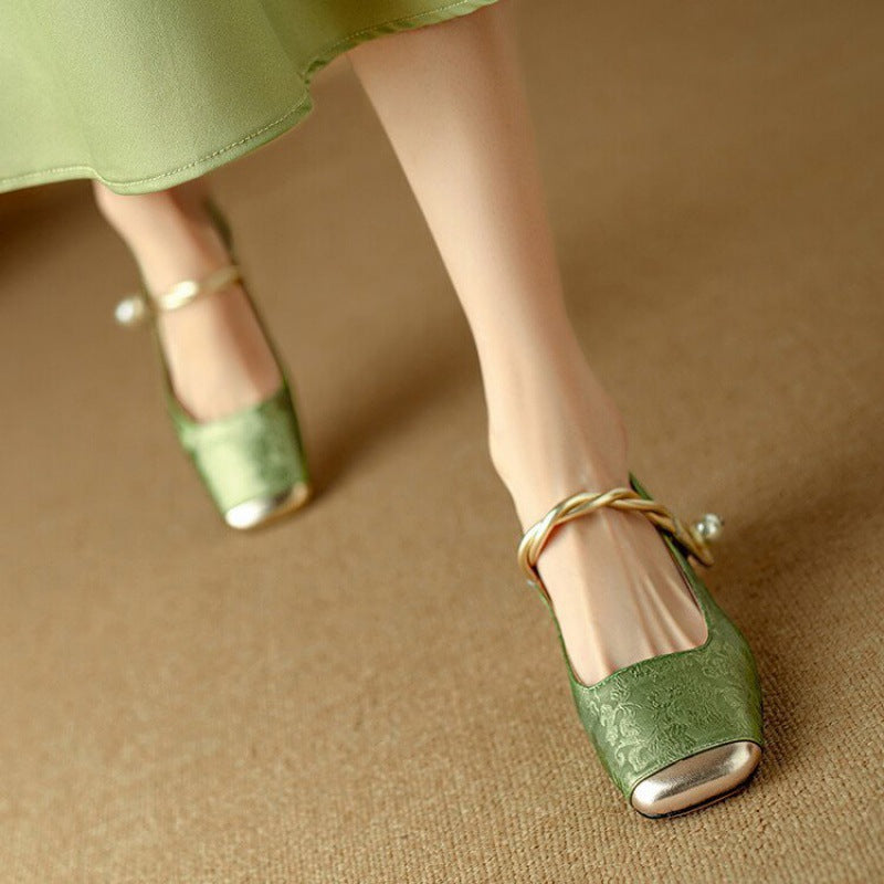 Tacones de cuero Galene