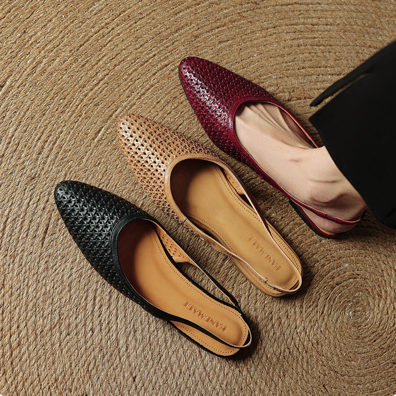 Mirale Slingbacks van Echt Leer