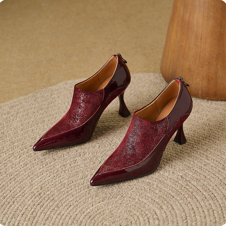 Tacones Evara de cuero genuino