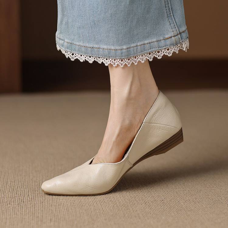 Zapatos planos Darsi de cuero genuino