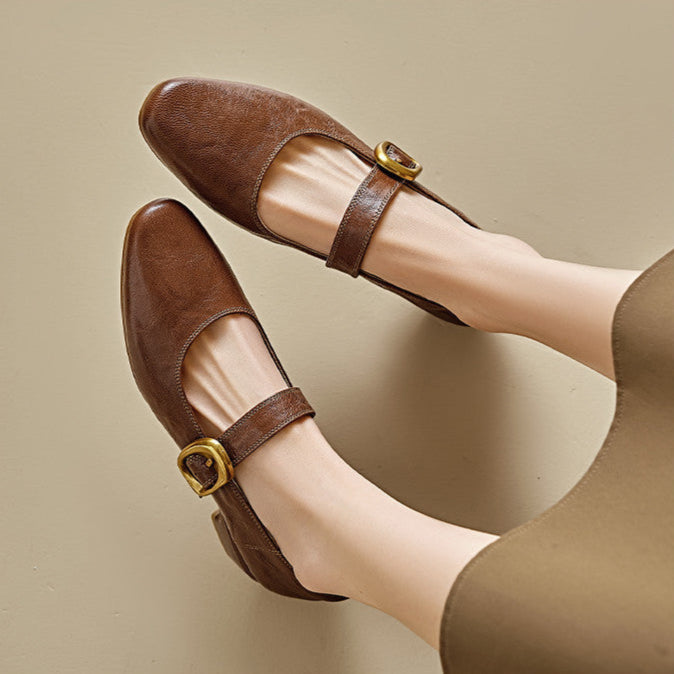 Minara pumps i ægte læder