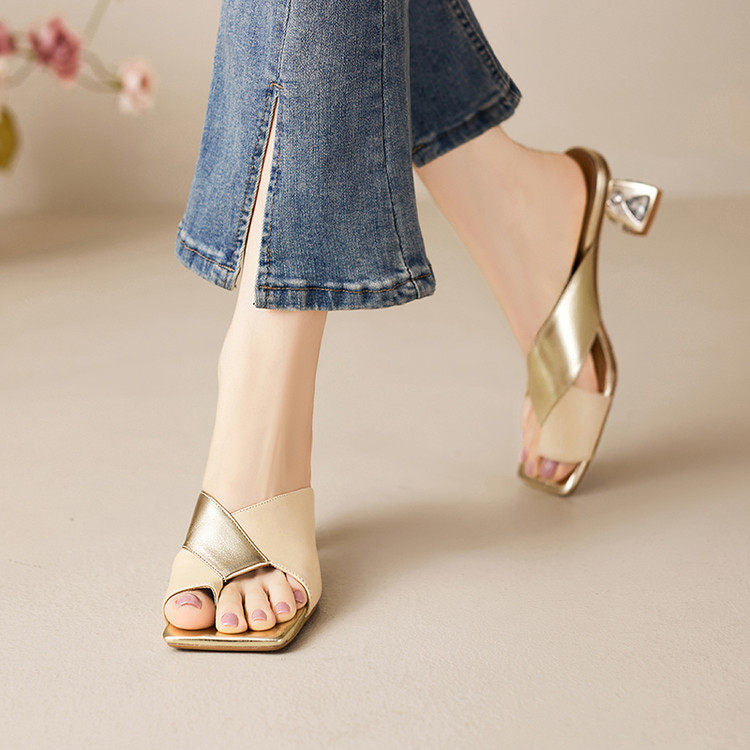 Tacones Opaline de cuero genuino