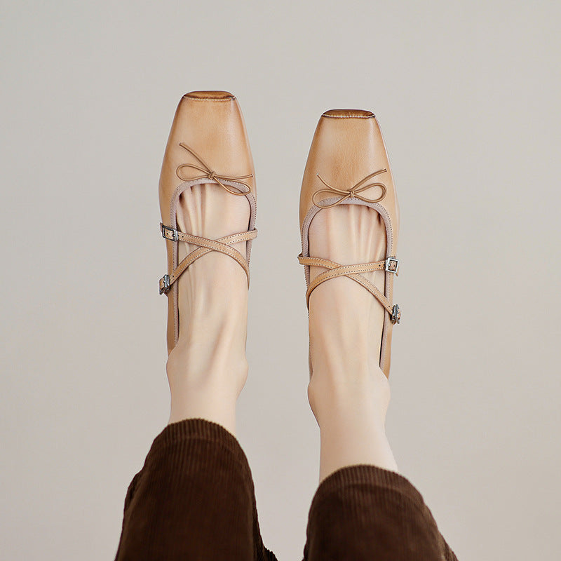 Daphne Genuine Leather Flats