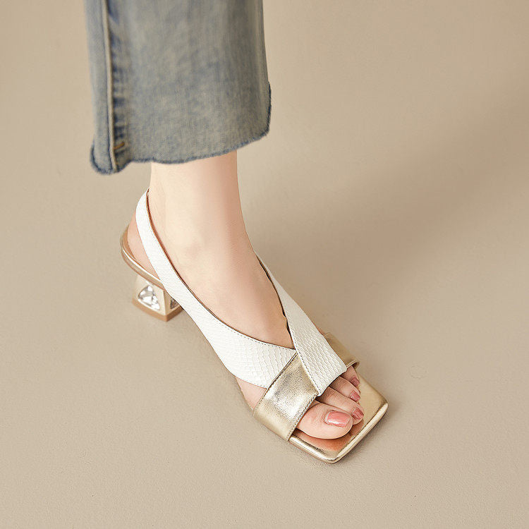 Tacones de cuero genuino Virelli
