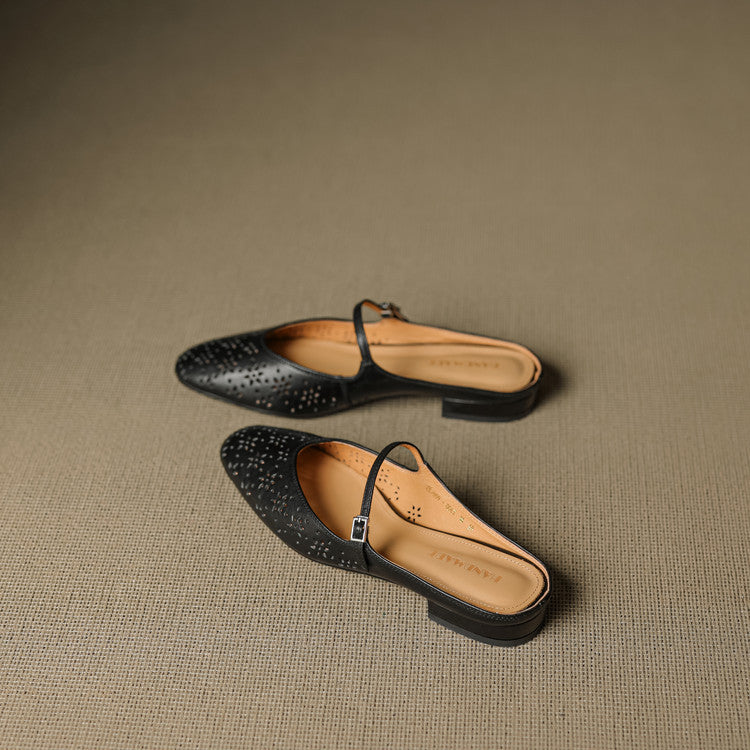 Mules Alina in vera pelle