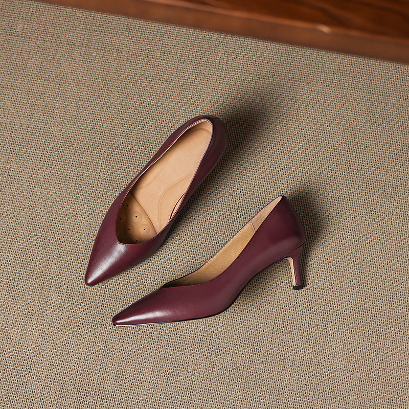 Escarpins Lenora en cuir véritable