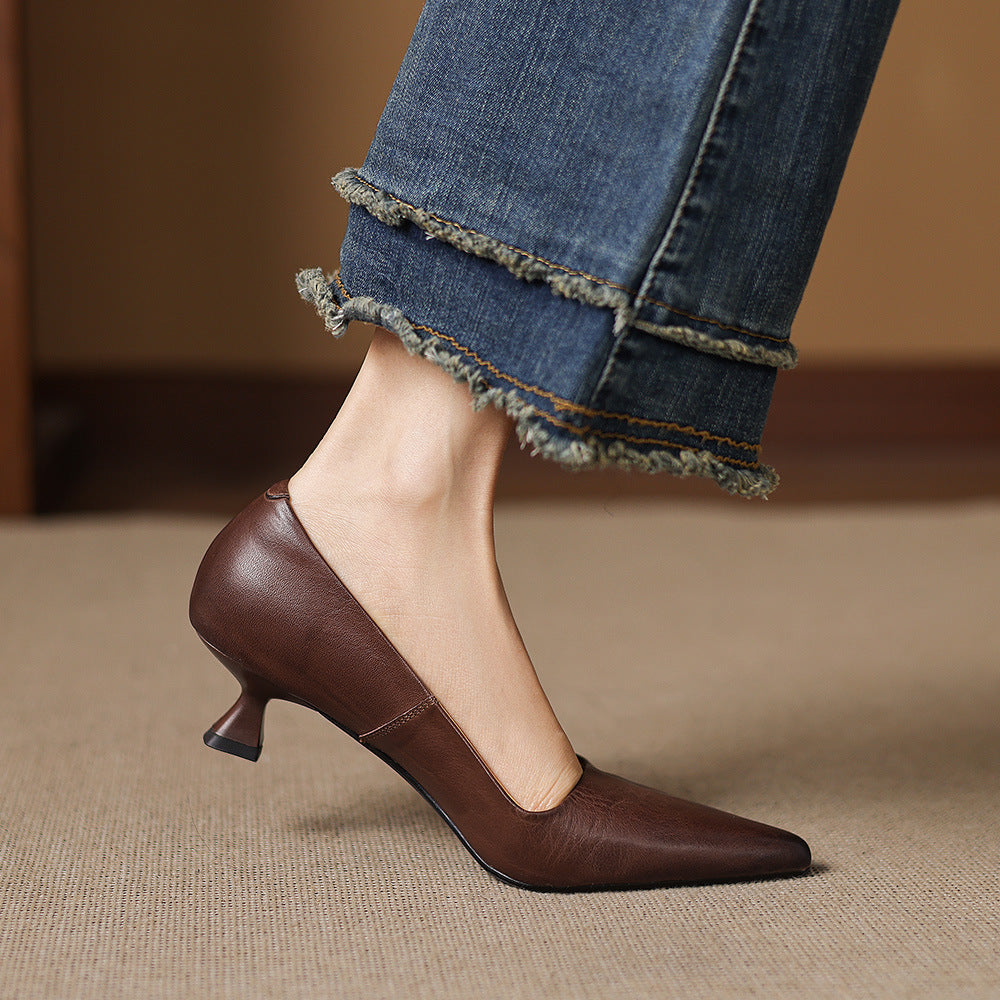 Tacchi Calina in vera pelle