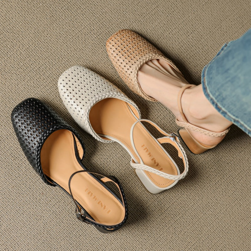 Tacones Orelia de cuero genuino