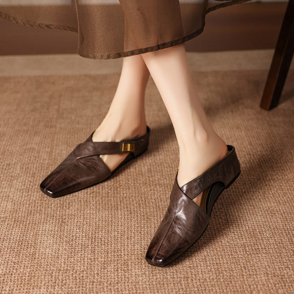 Mules Ravessia in vera pelle