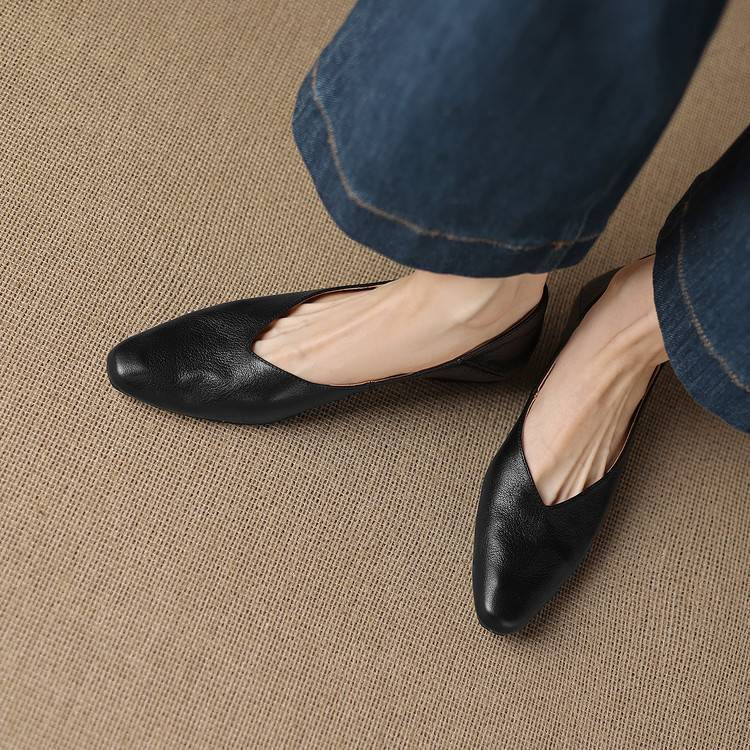 Zapatos planos Darsi de cuero genuino