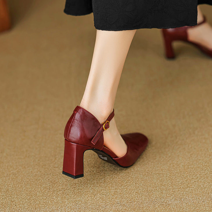 Amaris Genuine Leather Heels