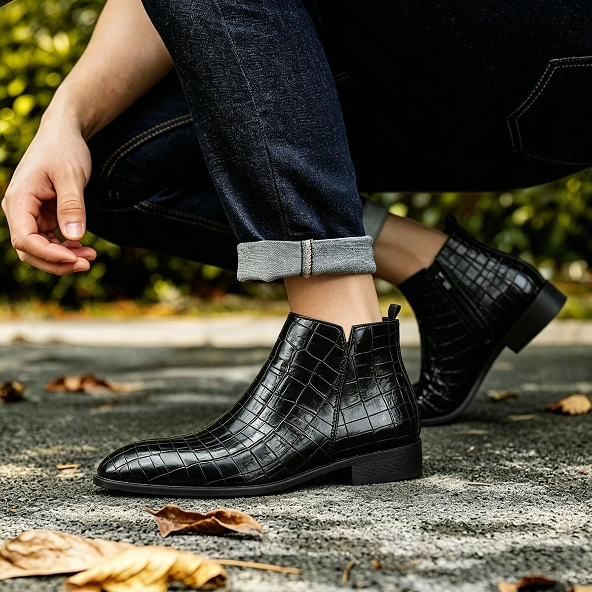 Botas Chelsea Elver de cuero genuino