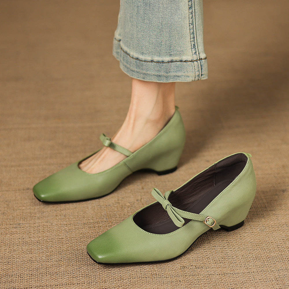Rosalie Mary Jane Pumps aus echtem Leder