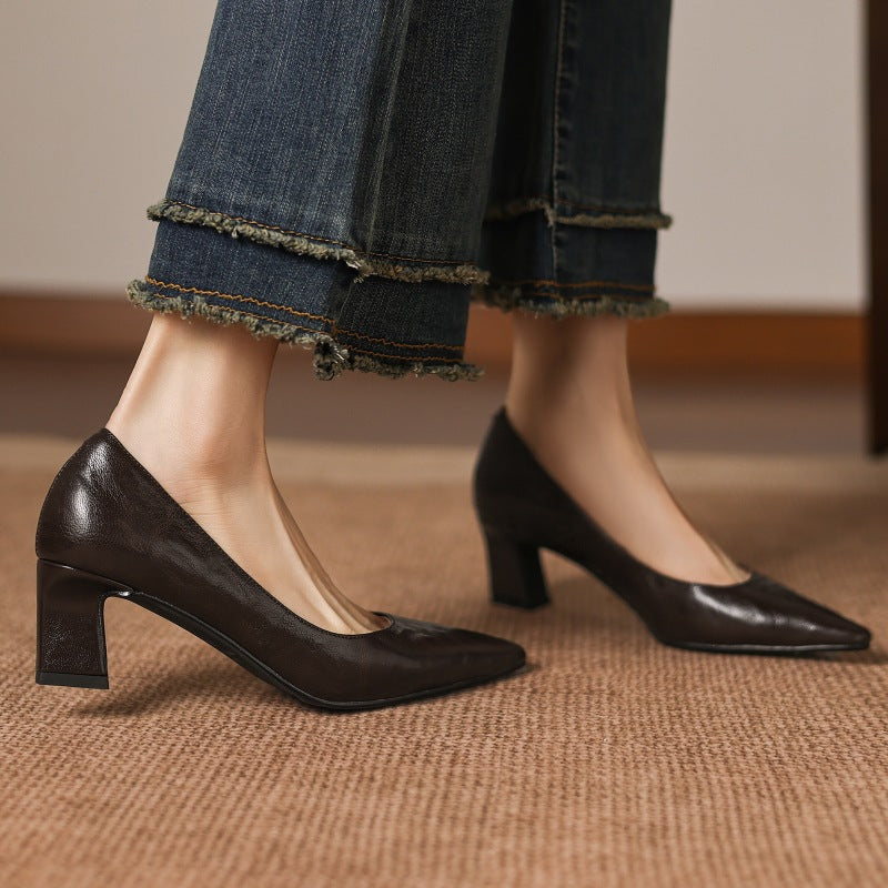 Talons Lorvane en cuir véritable
