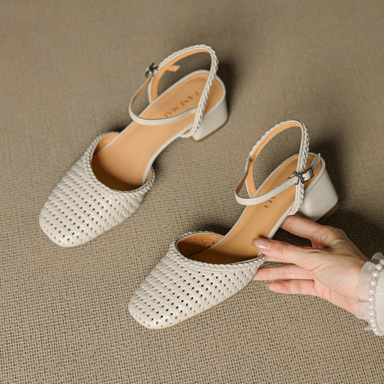 Tacones Orelia de cuero genuino