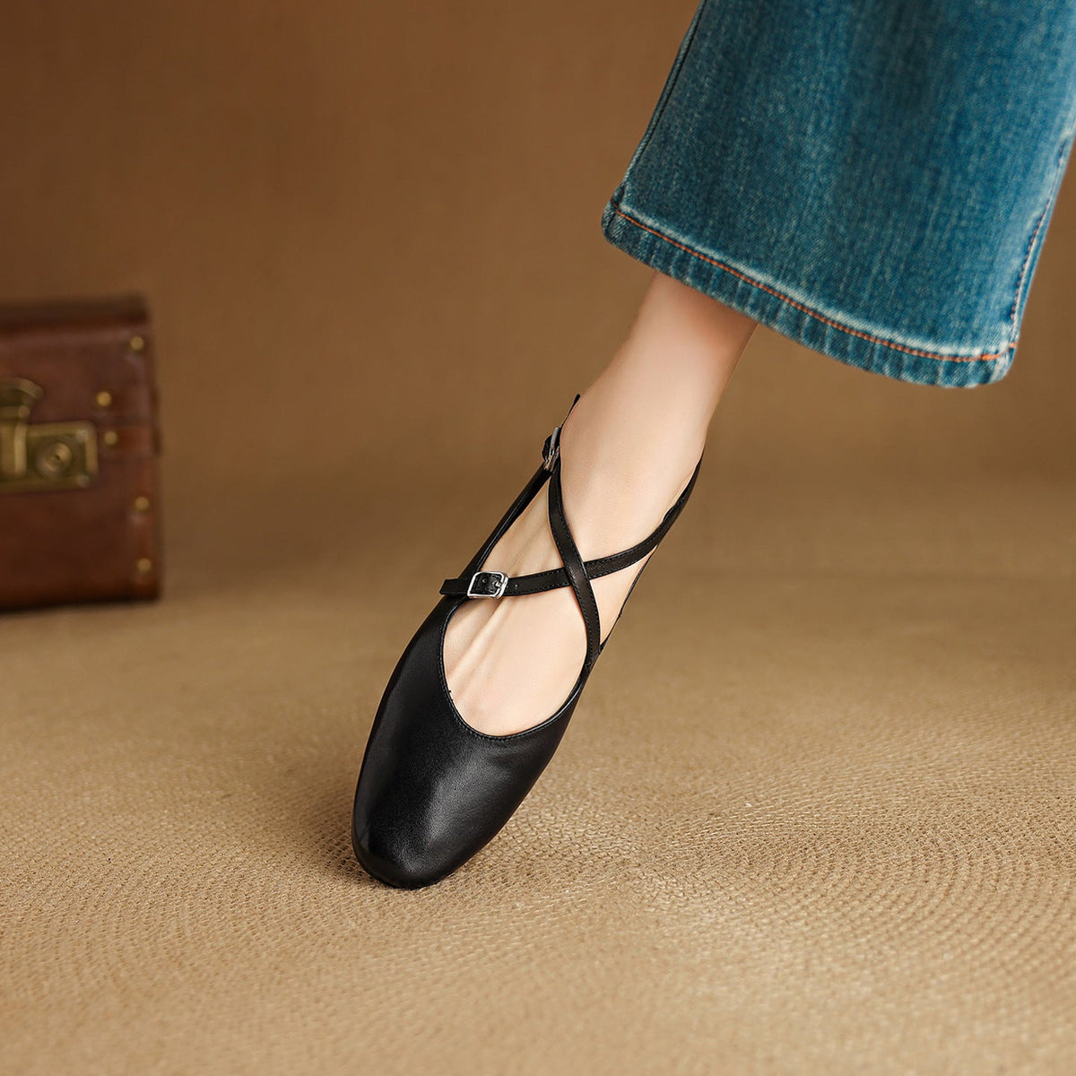 Scarpe basse Avelin in vera pelle