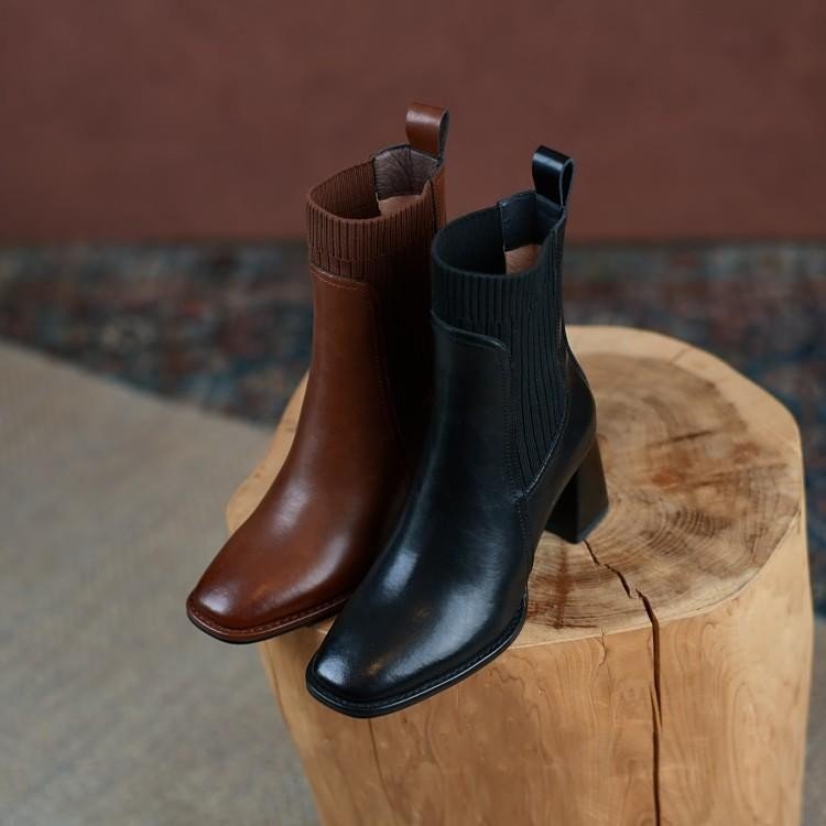 Bottes en cuir Elara