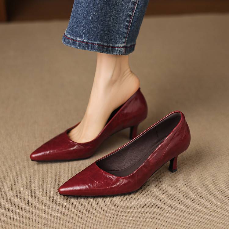Tacones Verona de cuero genuino