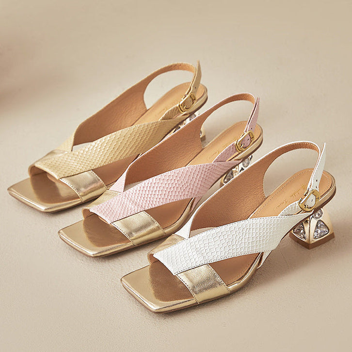 Tacones de cuero genuino Virelli
