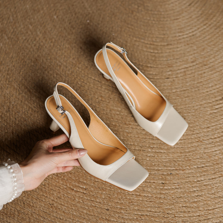 Moria Slingback-Sandalen aus echtem Leder