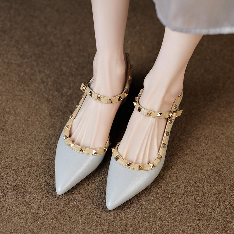 Tacones Stella de cuero genuino
