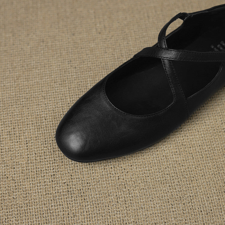 Zeor flache Schuhe aus echtem Leder