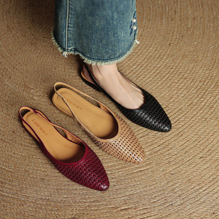 Mirale Slingbacks van Echt Leer