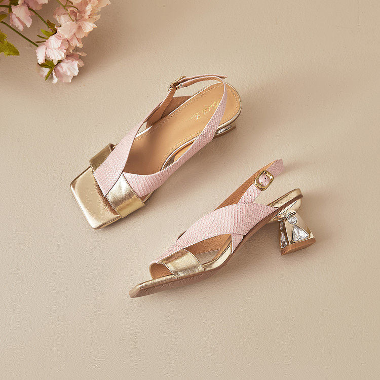 Tacones de cuero genuino Virelli