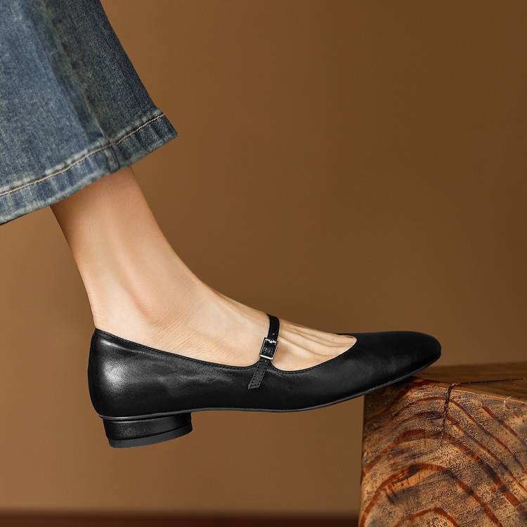 Scarpe basse Rose in vera pelle