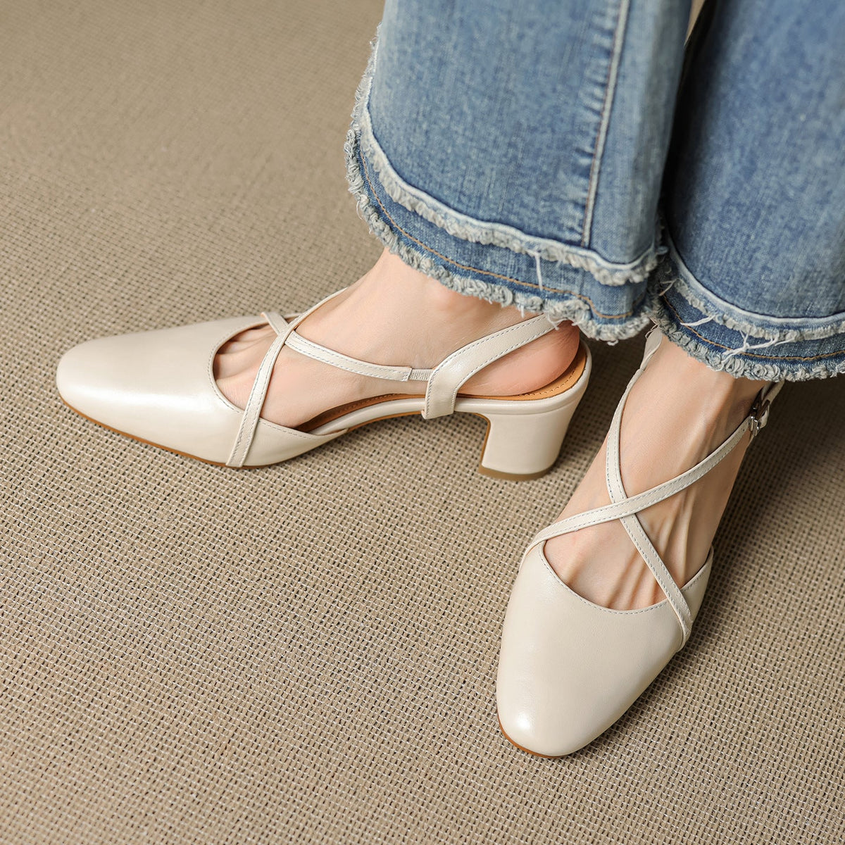 Blenza Slingbacks aus echtem Leder