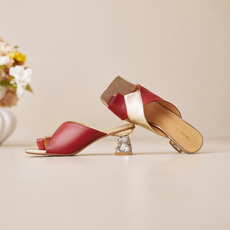 Tacones Opaline de cuero genuino