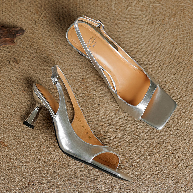 Moria Slingback-Sandalen aus echtem Leder