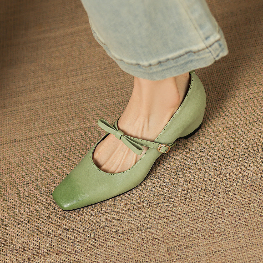 Rosalie Mary Jane Pumps aus echtem Leder