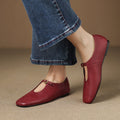 Kleva Mary-Jane-Flats aus echtem Leder