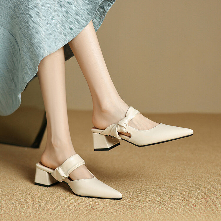 Mules de piel Noressa