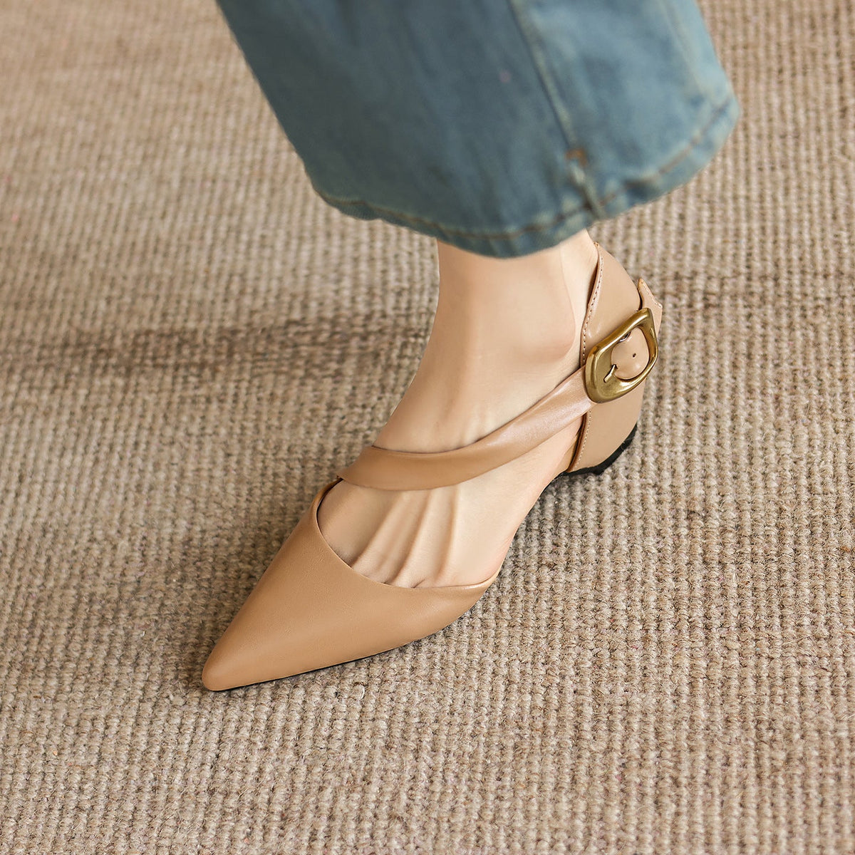 Maely Leder-Heels mit Cross-Straps