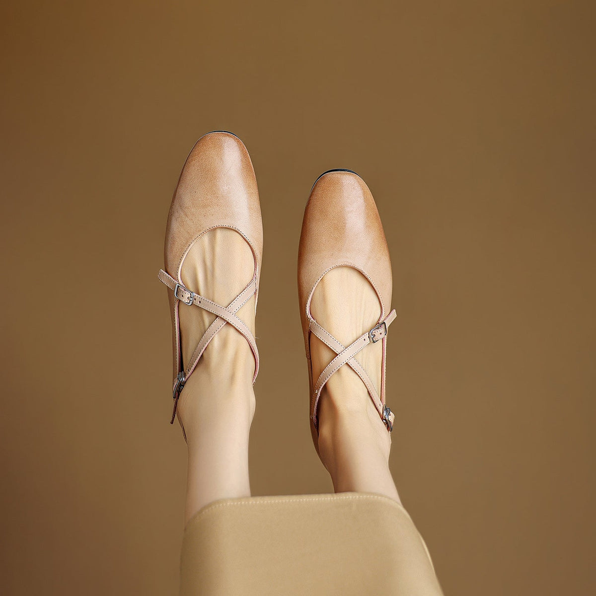 Scarpe basse Avelin in vera pelle