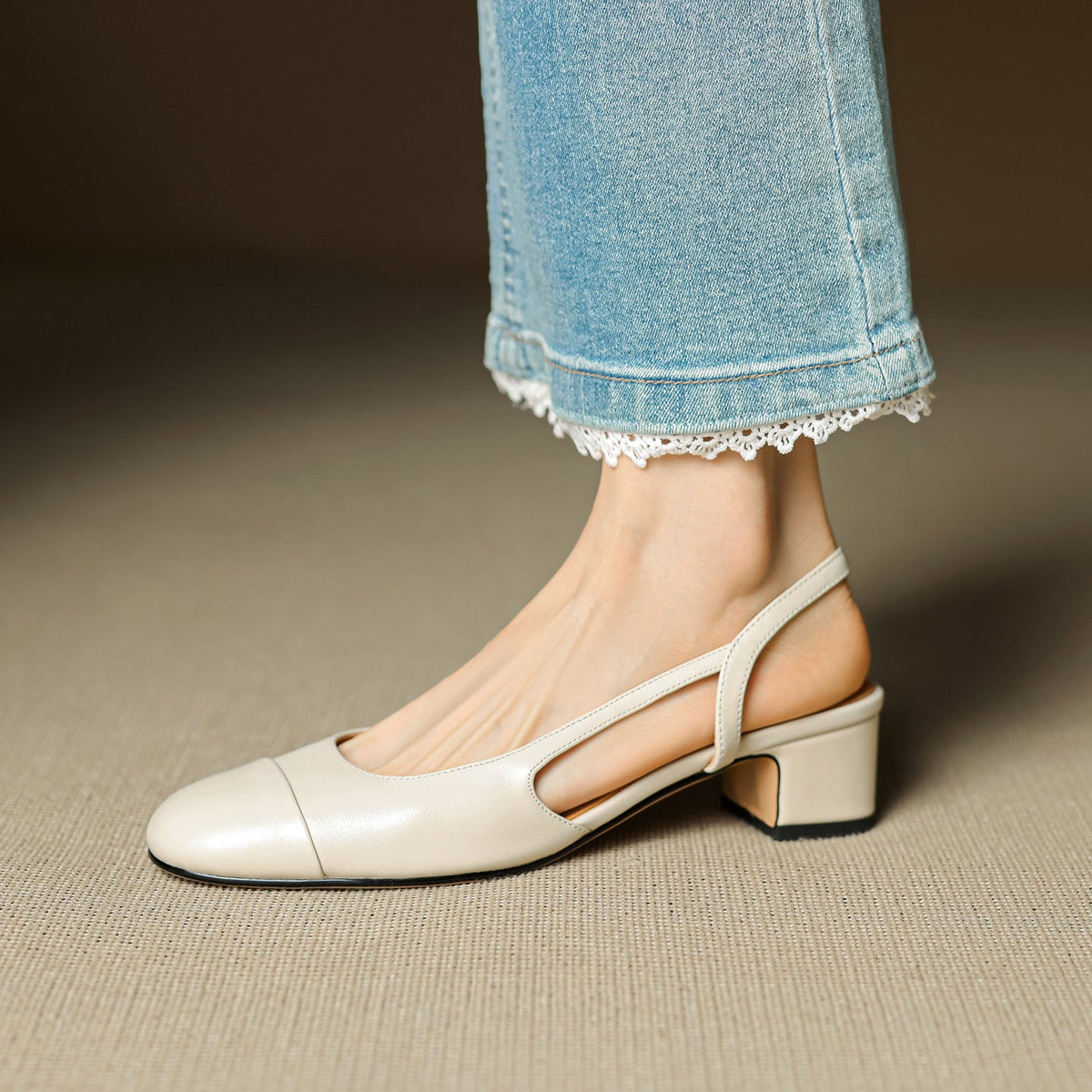 Zapatos de tacón Lureth de piel auténtica