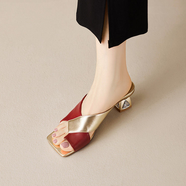 Tacones Opaline de cuero genuino