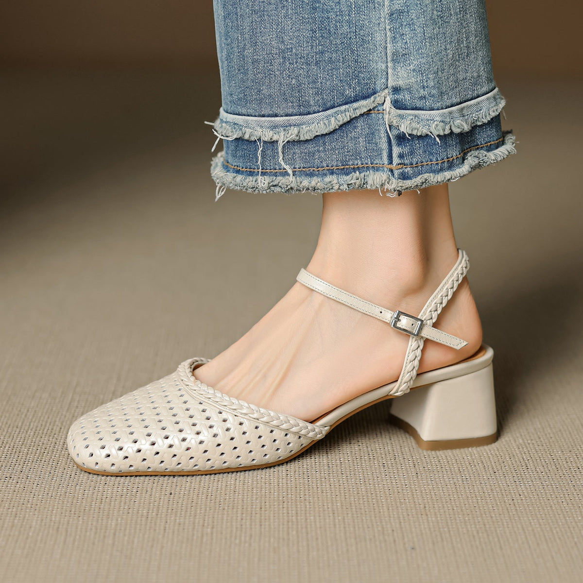 Tacones Orelia de cuero genuino