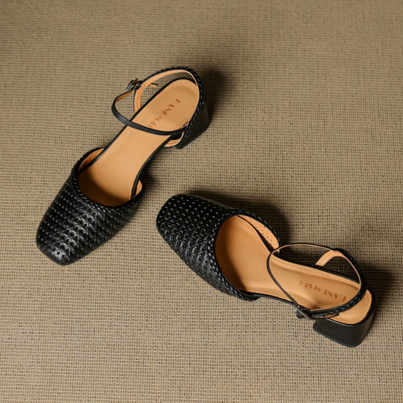 Tacones Orelia de cuero genuino
