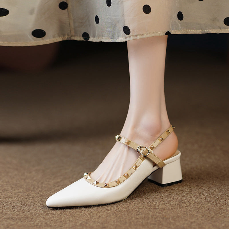 Tacones Stella de cuero genuino